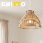 Emitto Ceiling Light Shade Wicker Basket Style Plastic Lampshade Pendant  2pcs