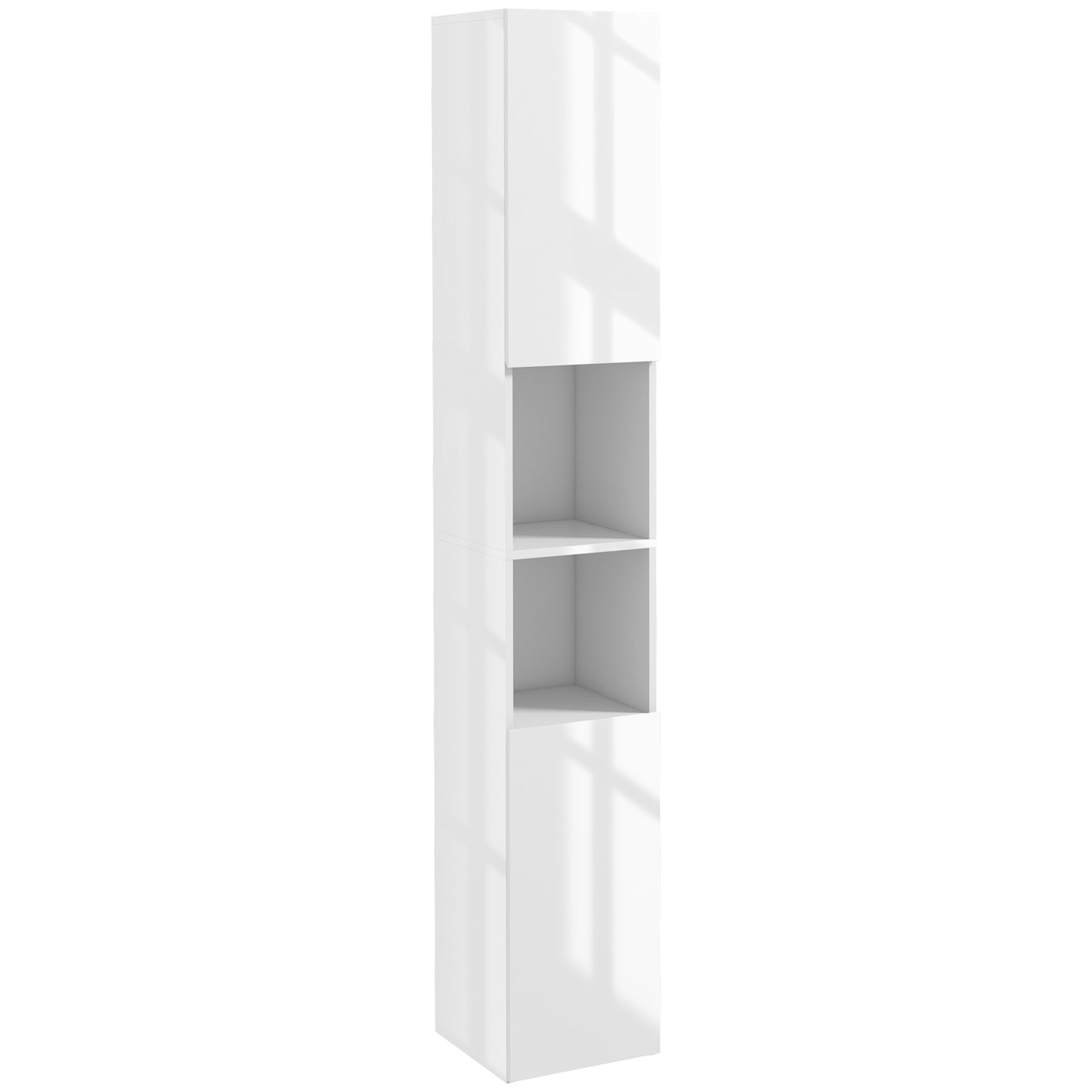 High Gloss Bathroom Floor Cabinet Cupboard With Doors