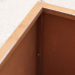 Corten Steel Straight Edge Cube Planter | 60cm x 60cm x 60cm | Brown