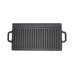 Living and Home 45cm W X 22cm W Non-stick Cast-iron Reversible Griddle Pan