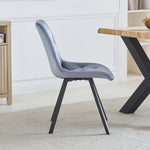 Set Of 2 Caprile Fabric Dining Chairs