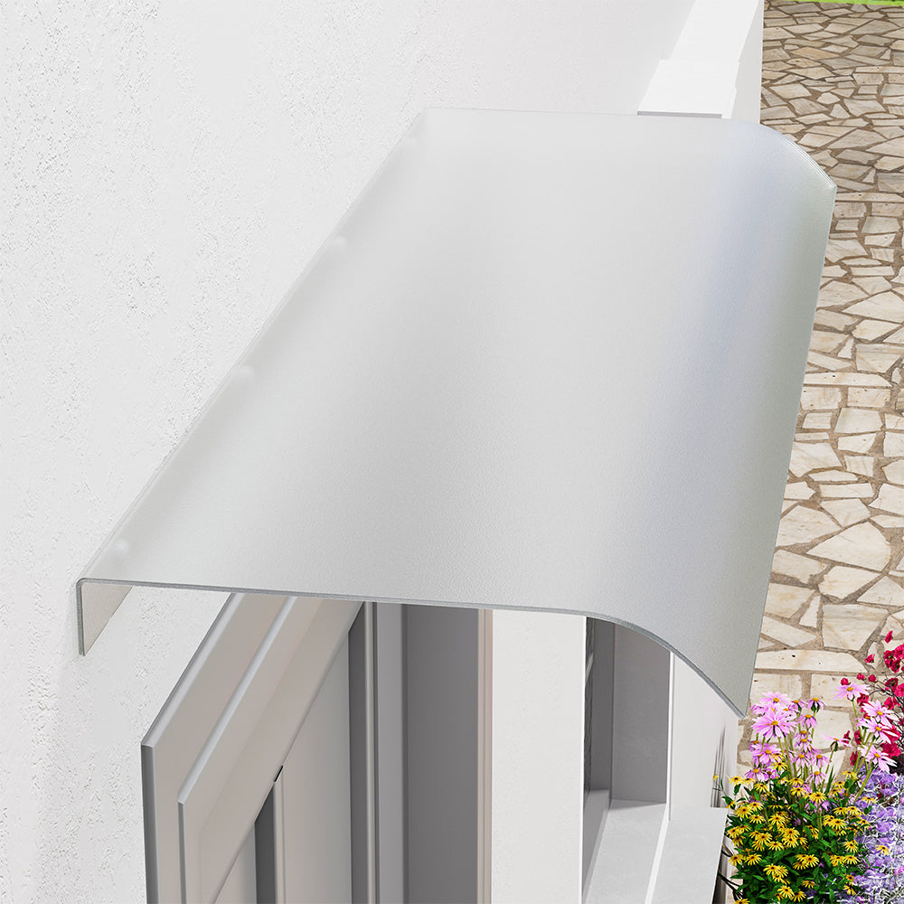 100cm W X 33cm D Frosted Window Door Awning Canopy