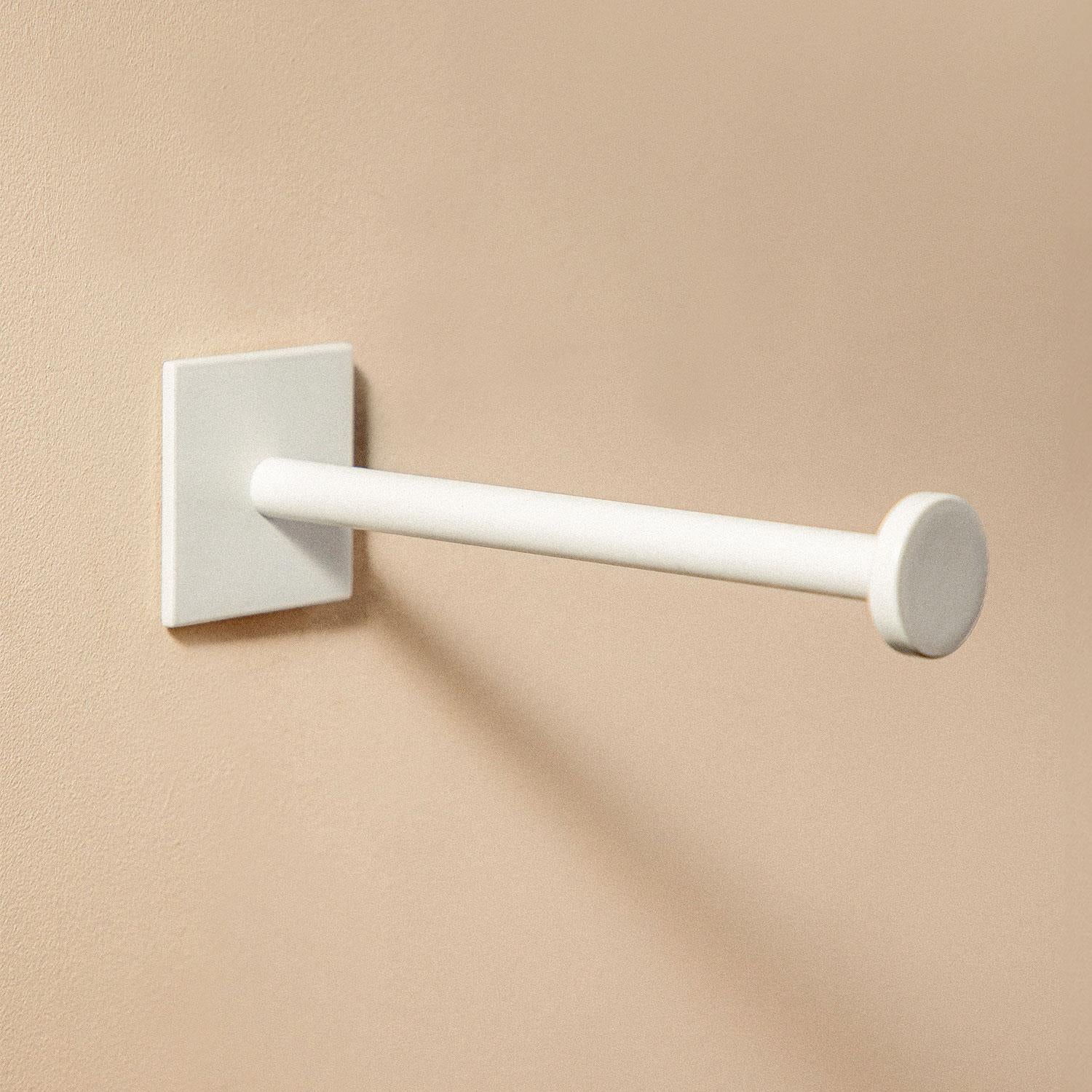 Single Arm Toilet Roll Holder, Self-adhesive, White, Stick Collection