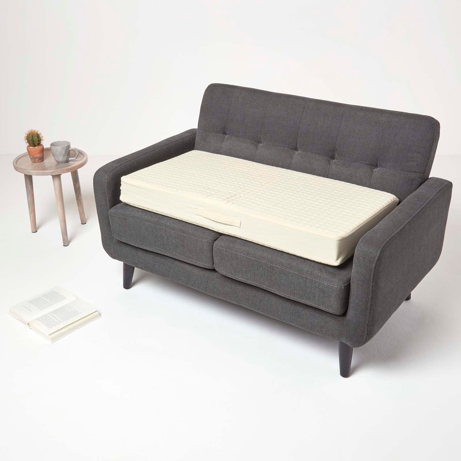 Cotton Orthopaedic Foam 2 Seater Booster Cushion | 50cm x 100cm | Cream