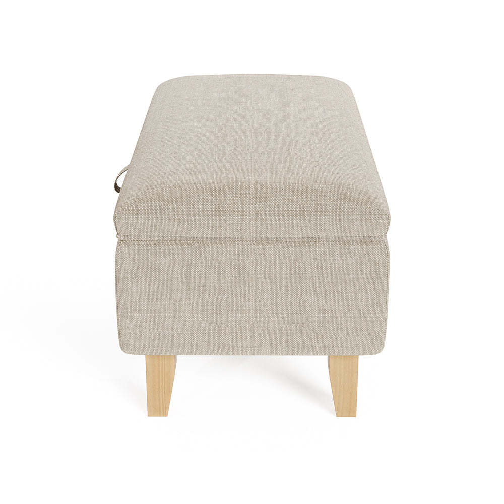 71cm W Linen Upholstered Storage Ottoman Footstool