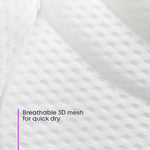 3d Mesh Bath Pillow Head Neck Support With Hanging Hook White