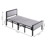 90*190cm Portable Folding Guest Bed With Mattress