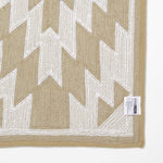 Natural And White Bath Mat 100% Cotton Aztec Design, 50 X 80 Cm