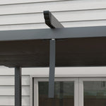 Aluminium Pergola W/ Retractable Roof, Garden Gazebo Canopy | Large | Dark Gray