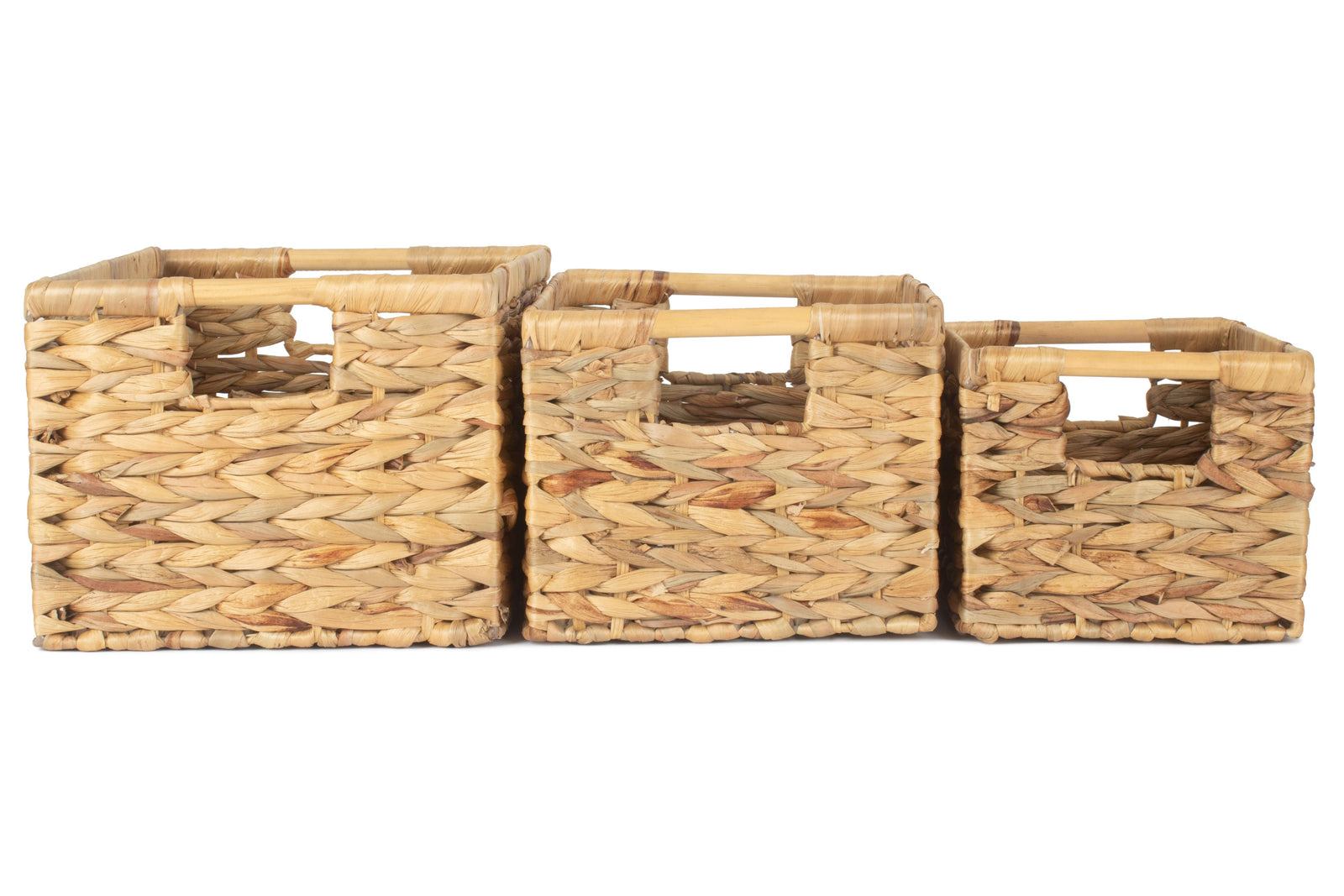Nordic Water Hyacinth Storage Basket | Set-of-3 | Brown