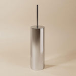 Toilet Brush, Siver Gloss, Freestanding. Collection Kubic