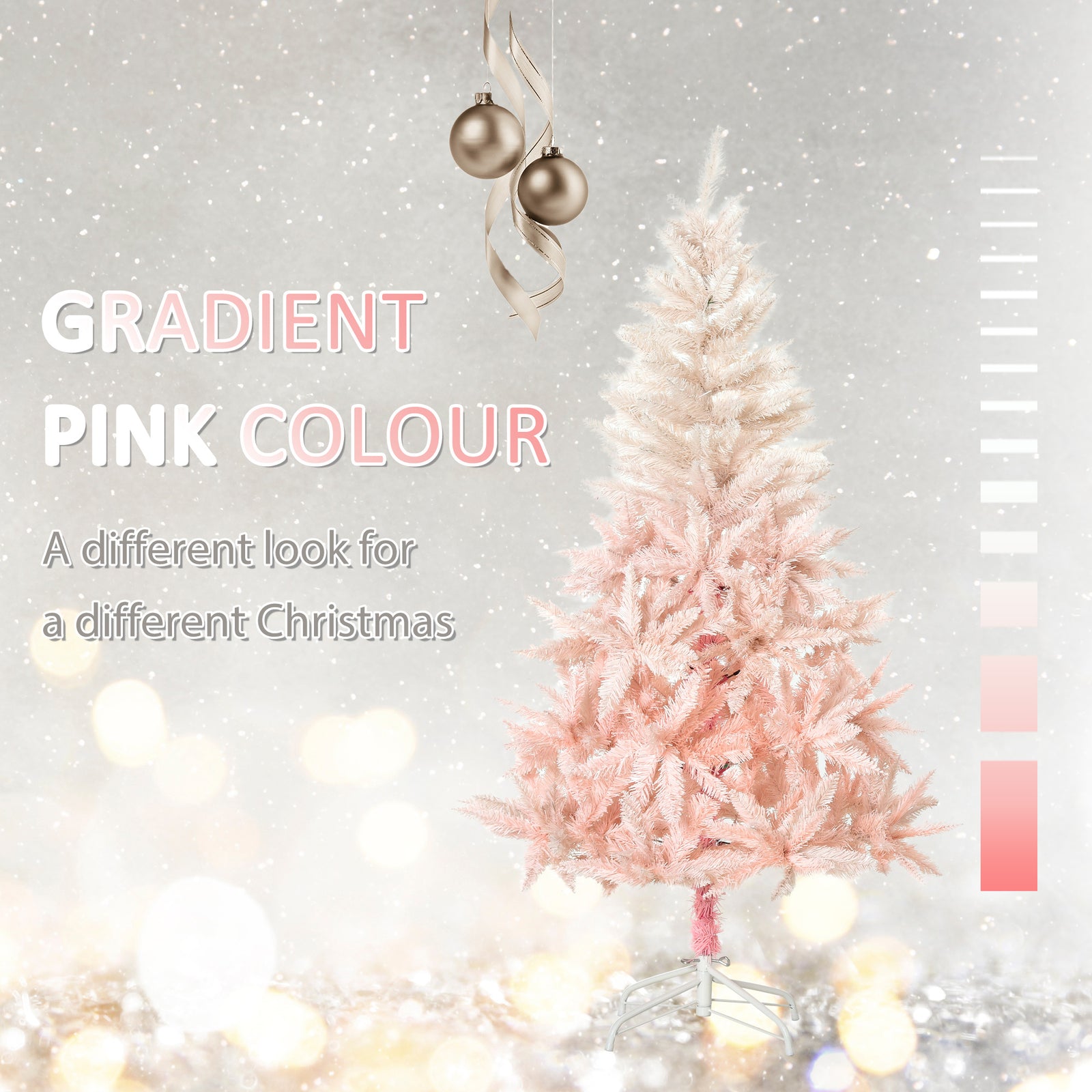 6ft Automatic Open Christmas Tree, Pink | 6ft | Pink