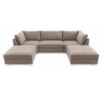 The Wentworth U-shaped Modular Corner Sofa With Deep Seat | 5 Seat | Beige