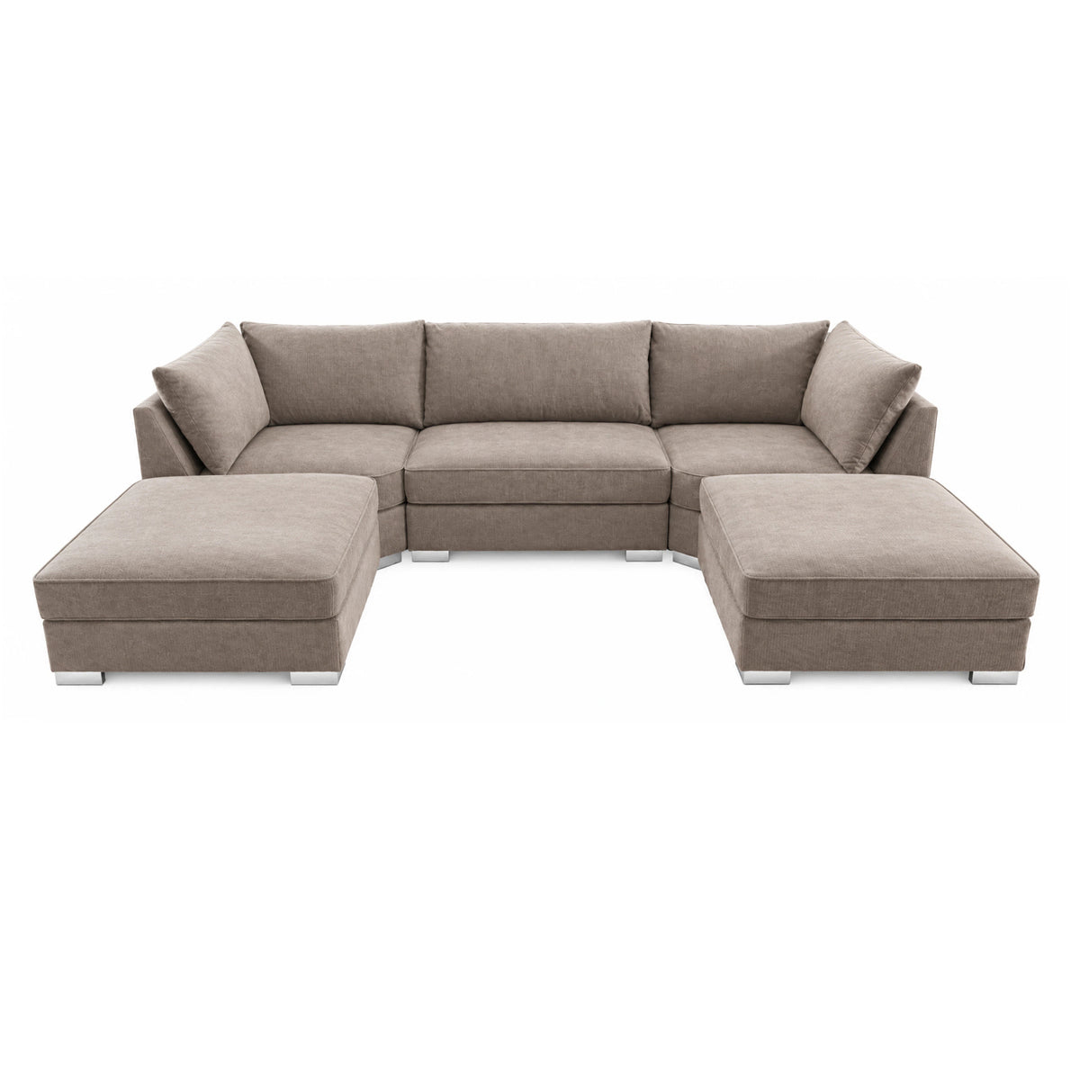 The Wentworth U-shaped Modular Corner Sofa With Deep Seat | 5 Seat | Beige