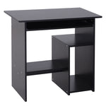 Compact Computer Table, Keyboard Tray | Black