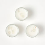 HOMESCAPES Clear Quartz Fresh Linen Crystal Scented Candle Set, Pack Of 3