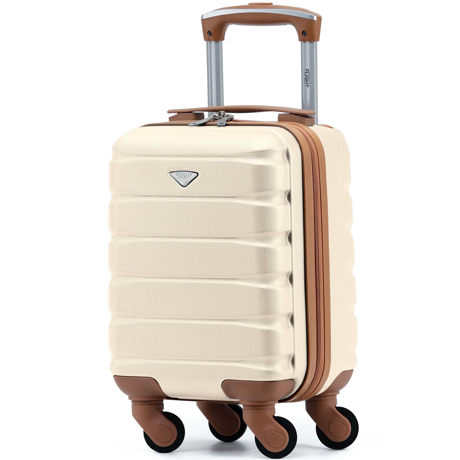 40x20x25cm Cabin Carry-on Suitcase - Lightweight, Durable, 4-wheel Luggage - 100+ Airlines Approved | Cabin | Cream
