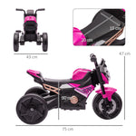 3 In 1 Baby Trike With Headlights, Music, Horn | Pink