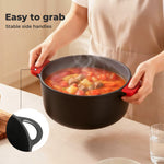 Toque 6.6l Cast Iron Dutch Oven Heavy Duty Casserole Dish Pot Stockpot With Lid