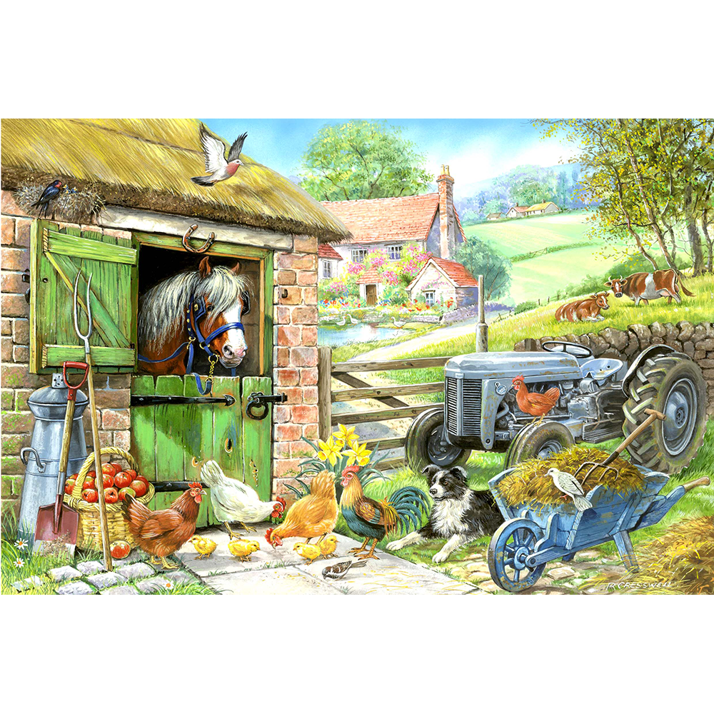 Down On The Farm - Big 250 Piece Jigsaw Puzzle For Adults & Kids, With Extra Large Pieces