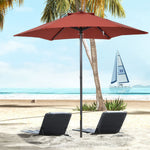 2m Parasol Patio Umbrella With 6 Ribs | Red
