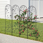2 Pack Of Metal Garden Trellis Potted Climbing Plants Rack