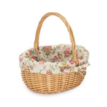 Wicker Shopping Basket Buff Willow Oval Shopper | Pink