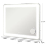 HOMCOM Vanity Mirror With Lights, Usb White