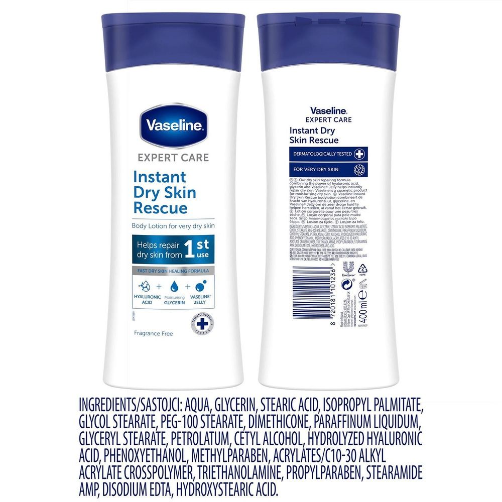 Expert Care Instant Dry Skin Rescue Body Lotion For Dry Skin, 6x400ml