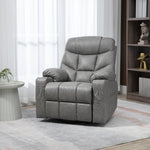 Manual Recliner Chair W/ Footrest Cup Holder | Grey