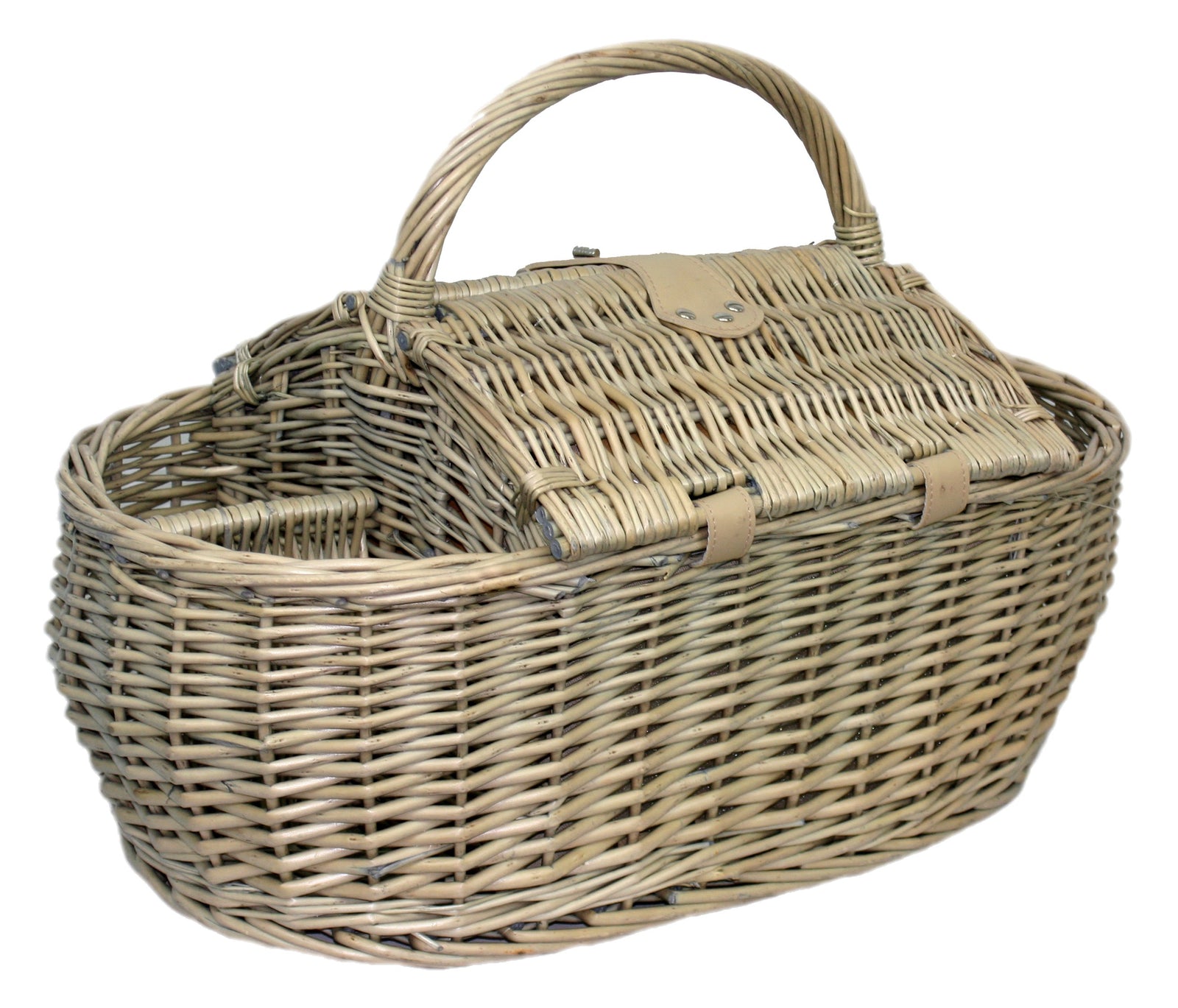Wicker 4 Person Boat Fitted Picnic Basket | 4-Person | White