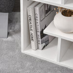 3-tier Side End Table Open Shelves Storage Coffee Book | White