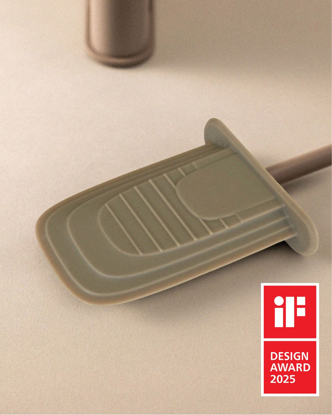 Silicone Toilet Brush, Floor Or Self-adhesive Slim Chrome Flat Collection