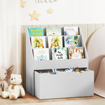 Kids Bookcase W/ 3 Tier Shelves, Drawer, For Bedroom, Nursery | Grey