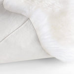 Irregular Shaped Super Soft Shaggy Area Rug | White