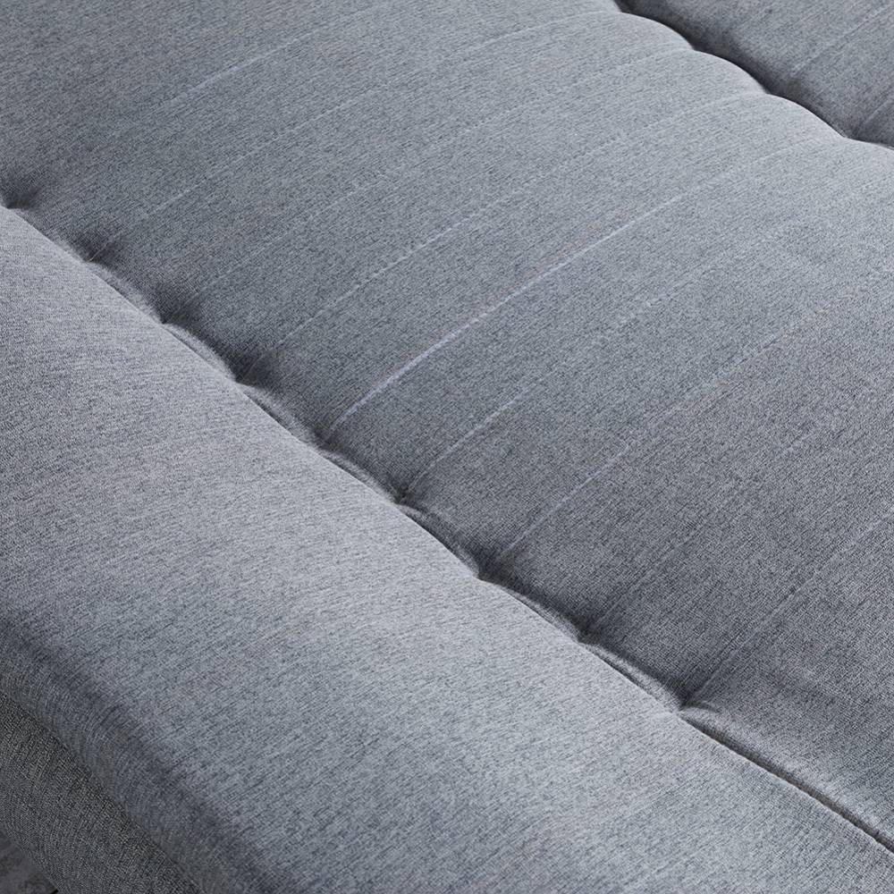Linen Fabric 2-seat Convertible Sofa Bed With Pillows