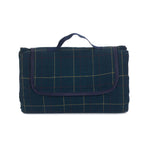 Luxury Blue Tweed Picnic Blanket