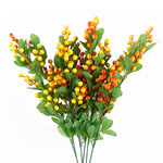 Pack Of 6 X 70cm Artificial Orange Berry Spray