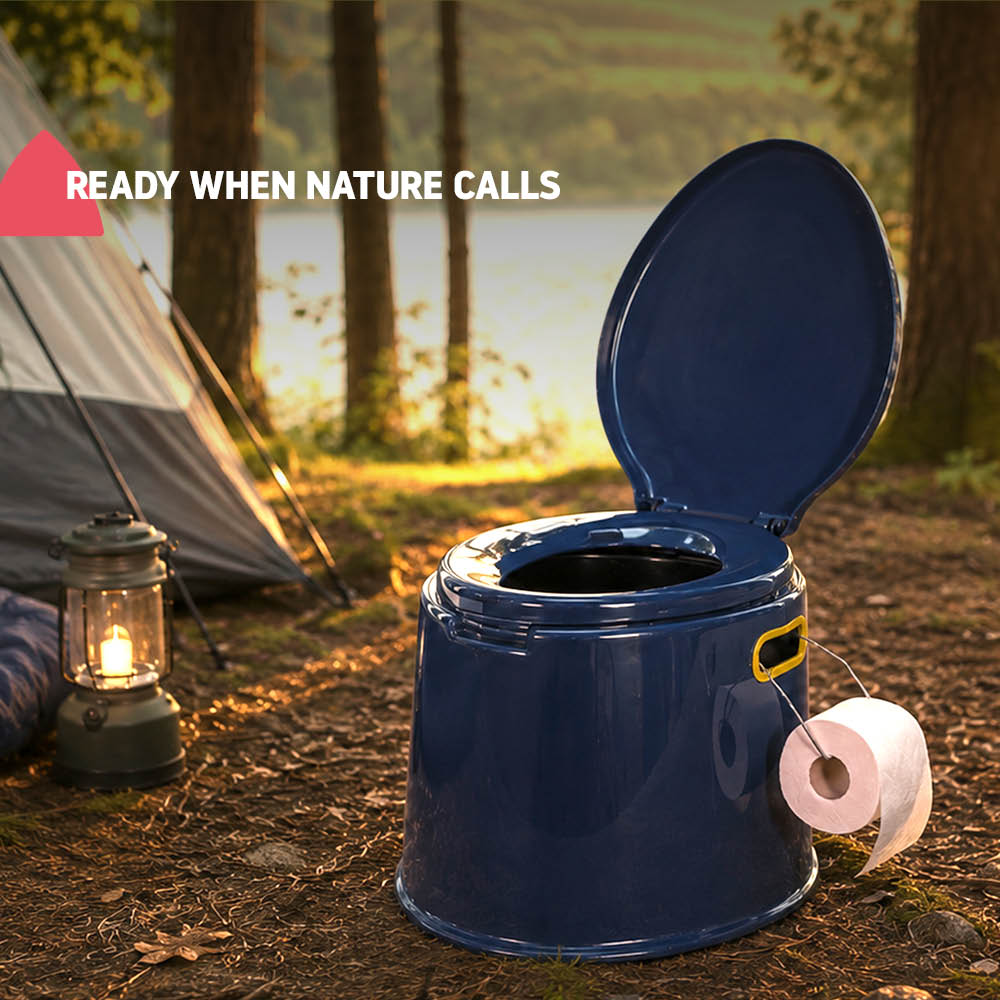 Hillington Portable Outdoor Toilet With Lid