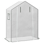 Reinforced Greenhouse Cover W/ Door & Windows | White