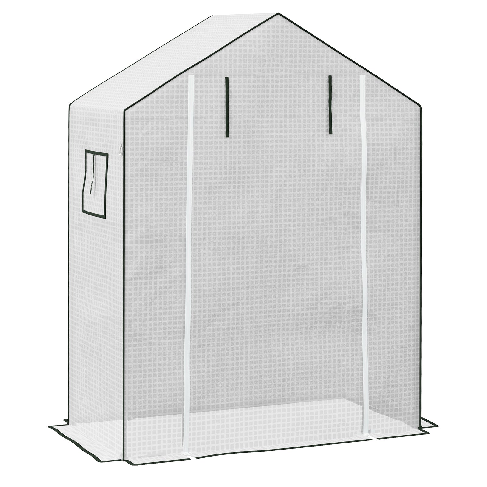 Reinforced Greenhouse Cover W/ Door & Windows | White