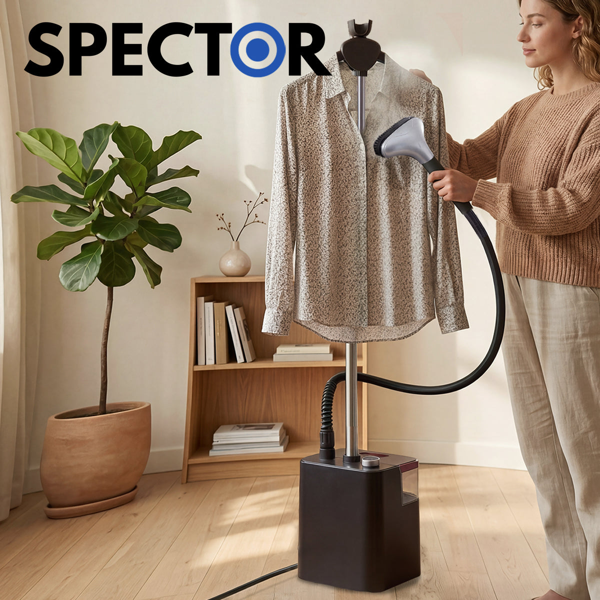 Garment Steamer Standing Clothes Steamer 2200w Wrinkle Remover 3 Levels | Black