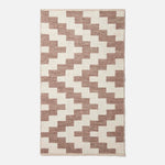 Malina Brown & Natural Kilim Cotton Rug | 150cm x 95cm | Natural