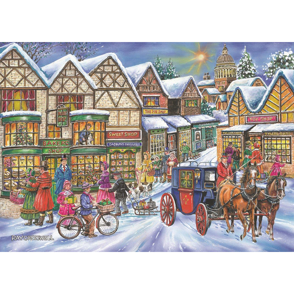 Old Time Shopping - Big 250 Piece Jigsaw Puzzle For Adults & Kids, With Extra Large Pieces