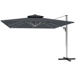 3m Garden Cantilever Parasol, Solar Led Lights