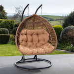 Henley Double Swing Egg Pod Chair | Brown
