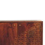 Solid Mango Wood Chestnut Dice Cabinet
