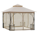 Gazebo Party Tent Canopy Sun Shade For Patio Garden 3x3metre | Beige