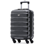 55x35x20cm Cabin Carry On Suitcase Hard Shell Overhead Luggage 100+ Airlines Approved | Cabin | Dark Grey