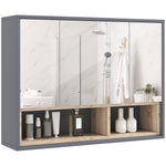 Bathroom Cabinet Wall Mounted Mirror Storage Grey